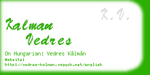 kalman vedres business card